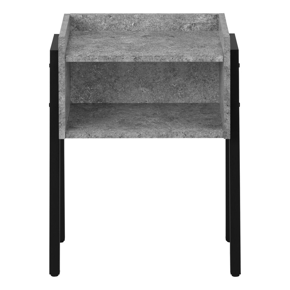 23" Black And Gray End Table With Shelf HomeRoots