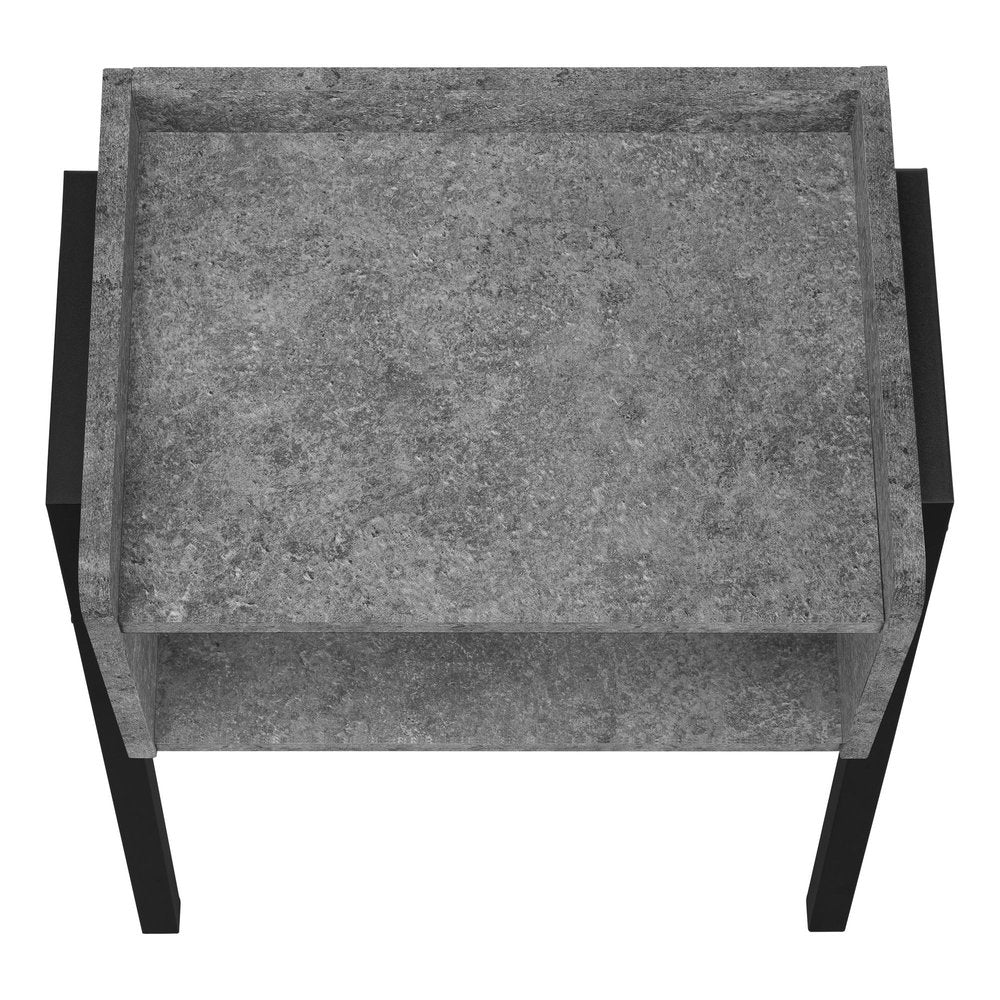 23" Black And Gray End Table With Shelf HomeRoots