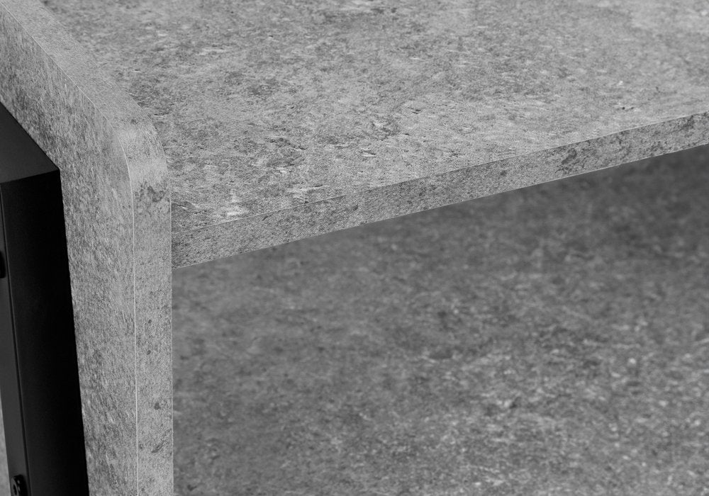 23" Black And Gray End Table With Shelf HomeRoots