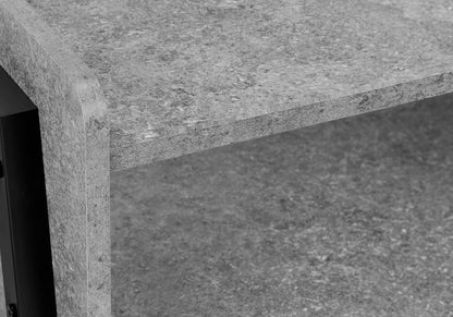 23" Black And Gray End Table With Shelf HomeRoots