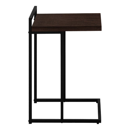 27" Espresso and Black Wood and Iron End Table HomeRoots