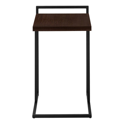27" Espresso and Black Wood and Iron End Table HomeRoots