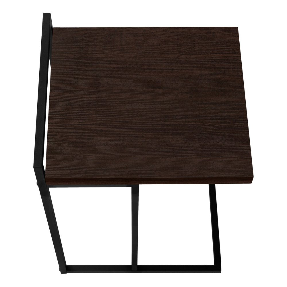 27" Espresso and Black Wood and Iron End Table — view 6