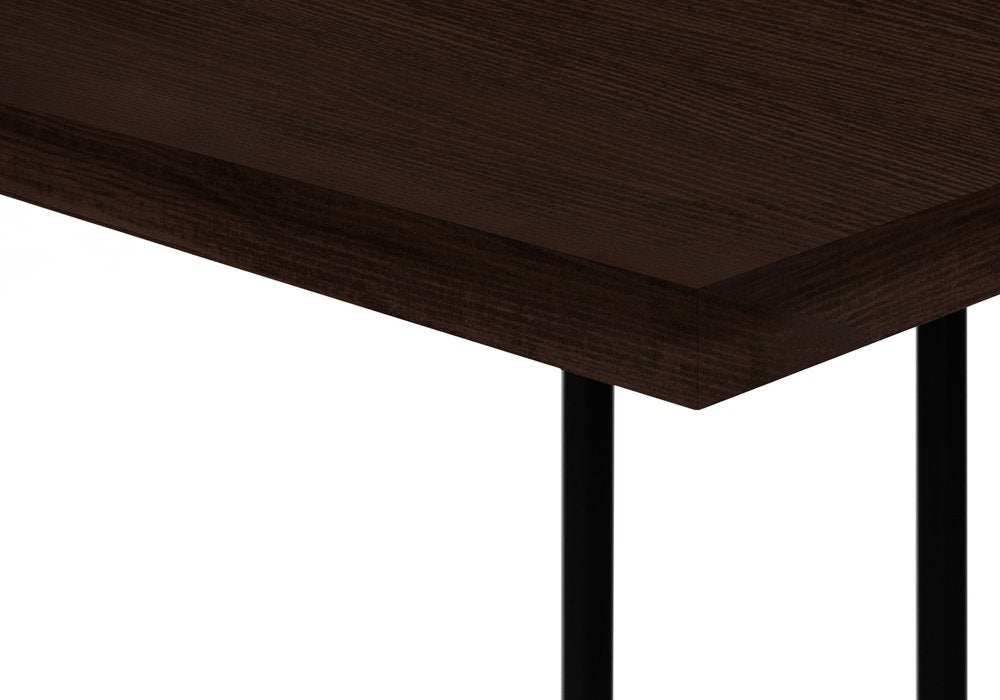 27" Espresso and Black Wood and Iron End Table HomeRoots