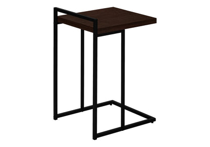 27" Espresso and Black Wood and Iron End Table HomeRoots