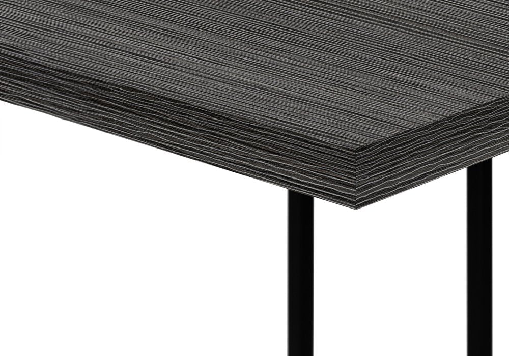27" Gray and Black Distressed Reclaimed Wood and Iron End Table HomeRoots
