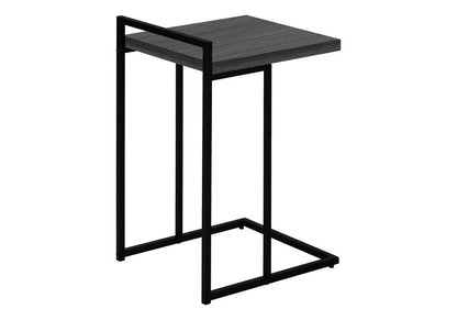 27" Gray and Black Distressed Reclaimed Wood and Iron End Table HomeRoots