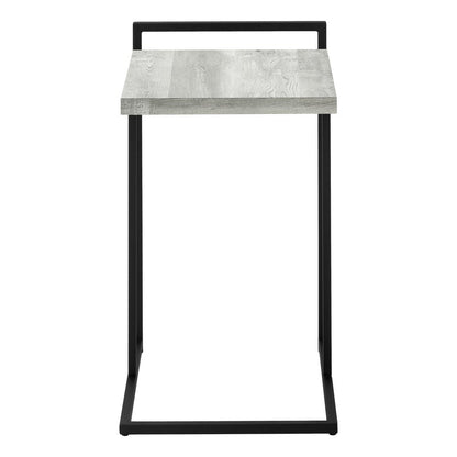 27" Gray and Black Distressed Reclaimed Wood and Iron End Table HomeRoots