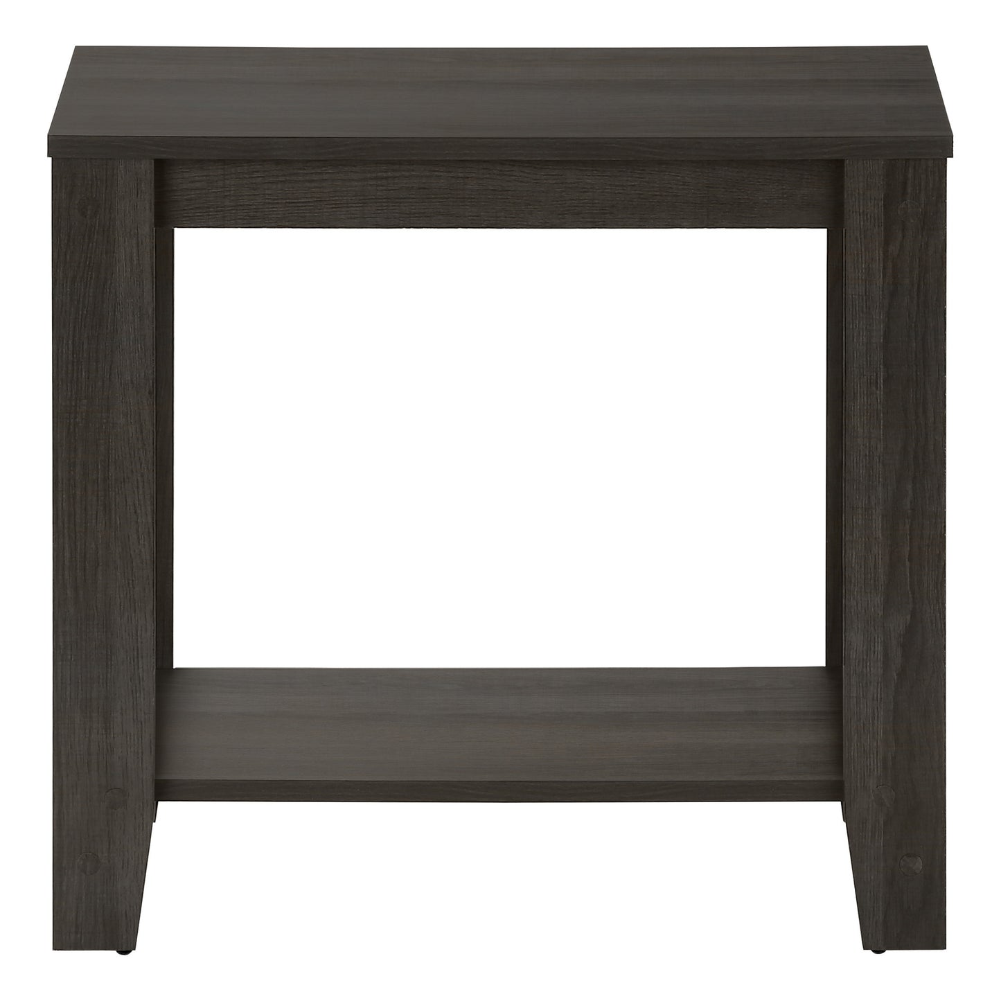 22" Brown Wood End Table With Shelf