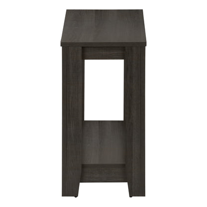 22" Brown Wood End Table With Shelf