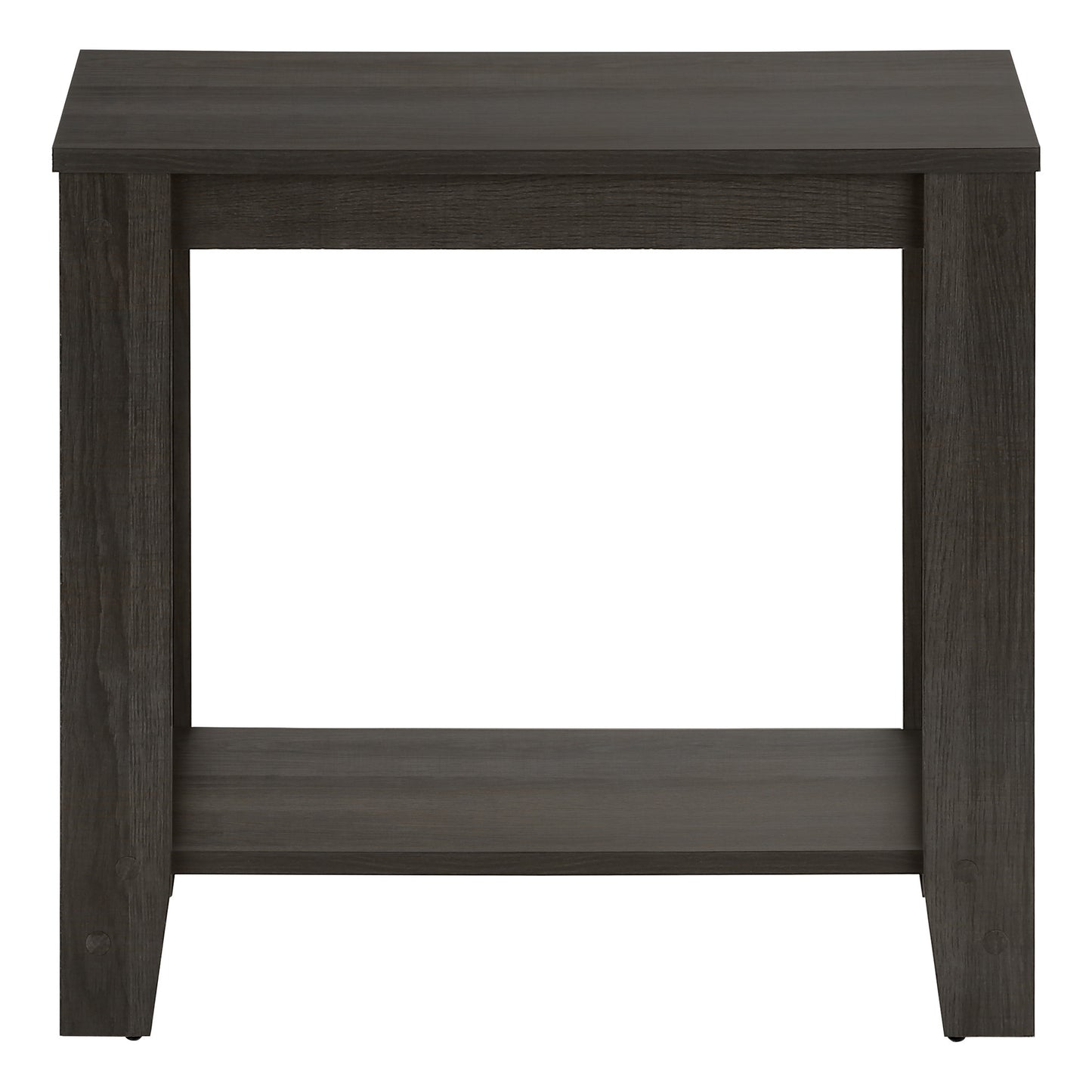 22" Brown Wood End Table With Shelf