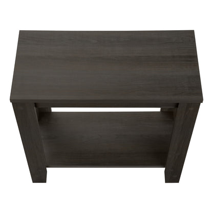 22" Brown Wood End Table With Shelf