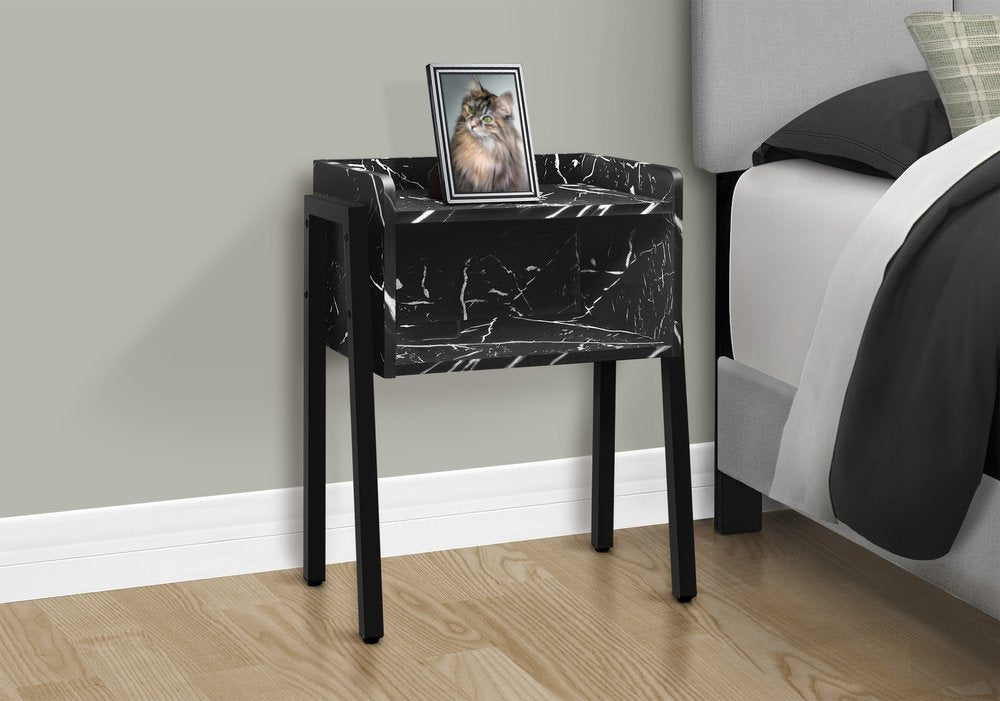 23" Black End Table With Shelf HomeRoots