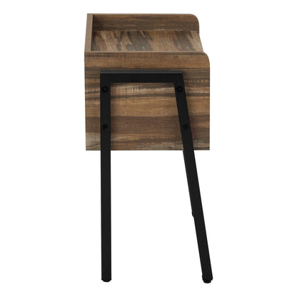23" Black And Brown End Table With Shelf HomeRoots