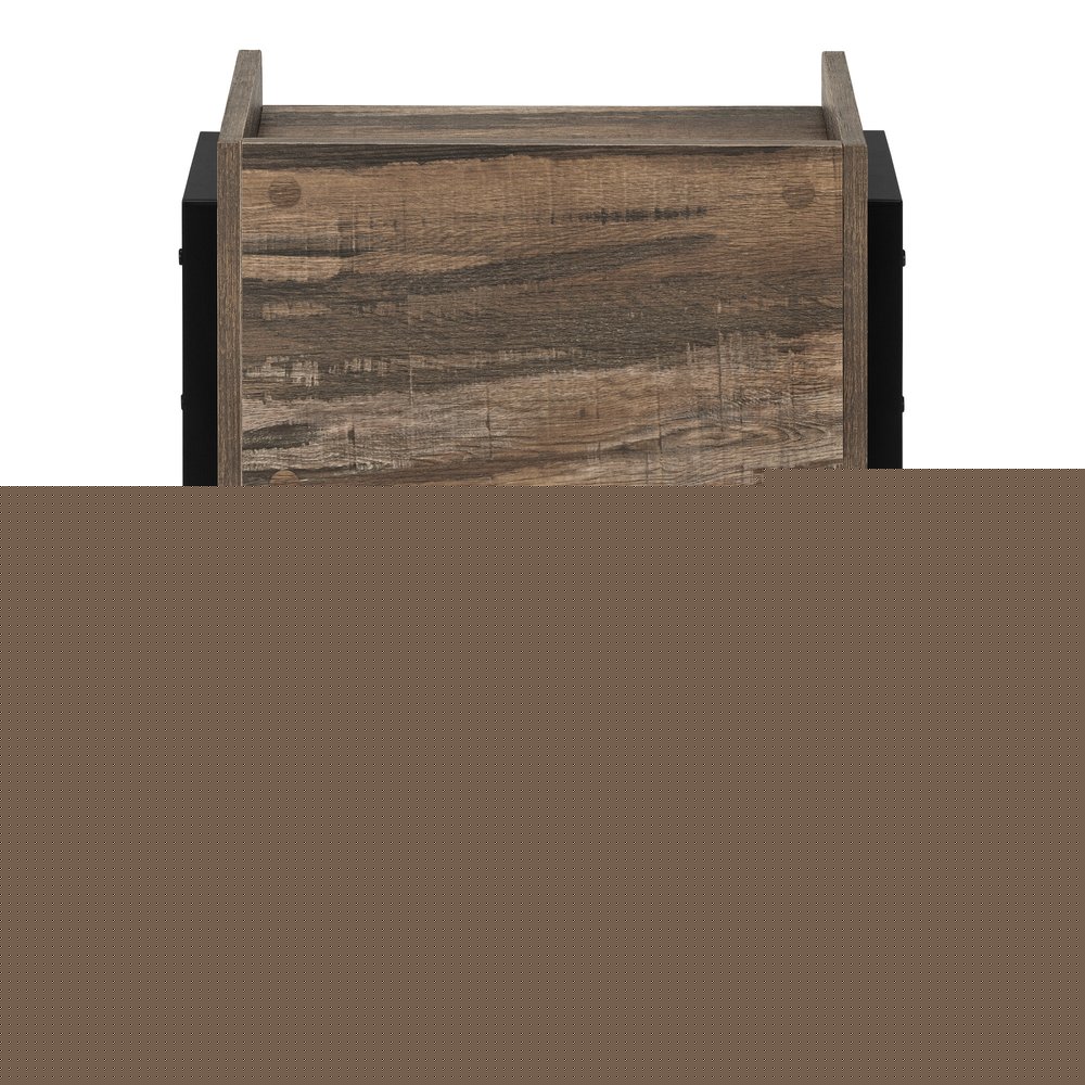 23" Black And Brown End Table With Shelf HomeRoots