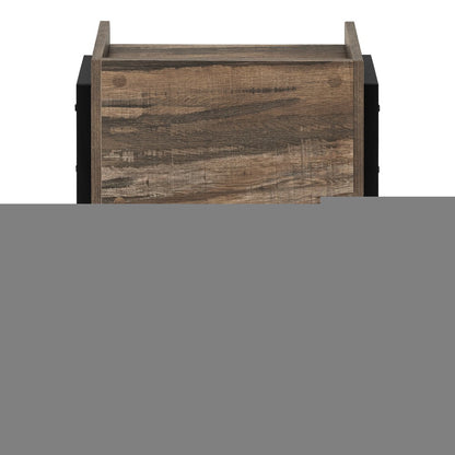 23" Black And Brown End Table With Shelf HomeRoots