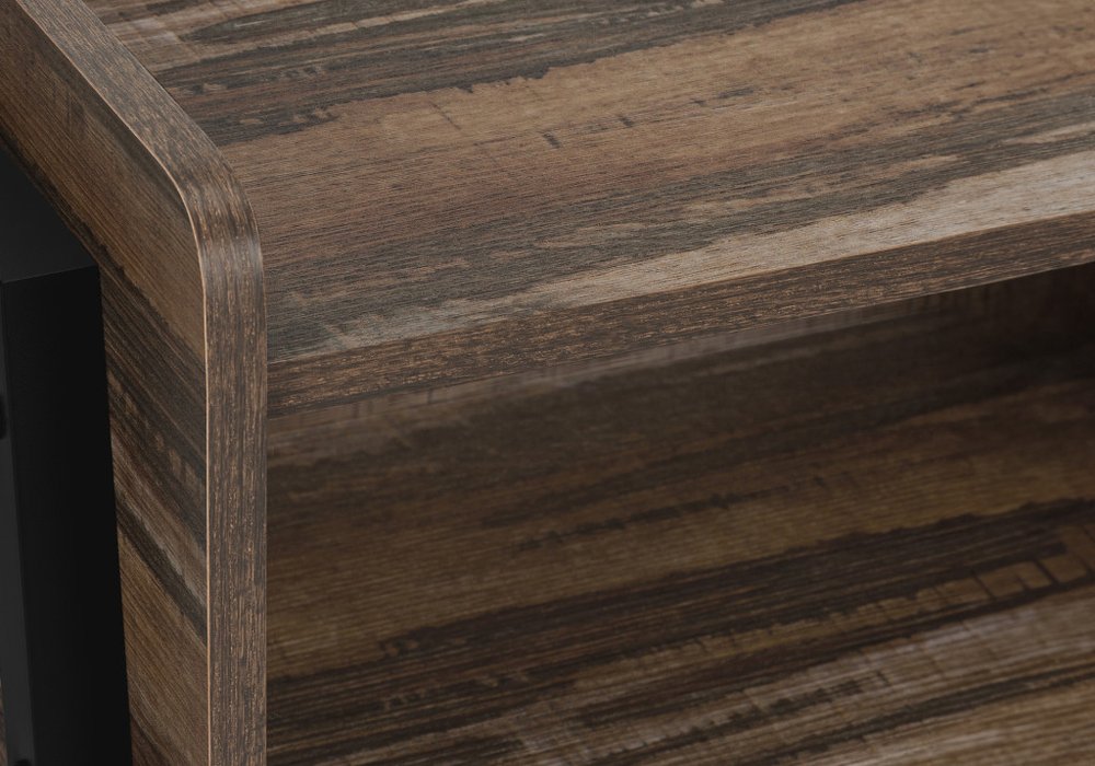 23" Black And Brown End Table With Shelf HomeRoots