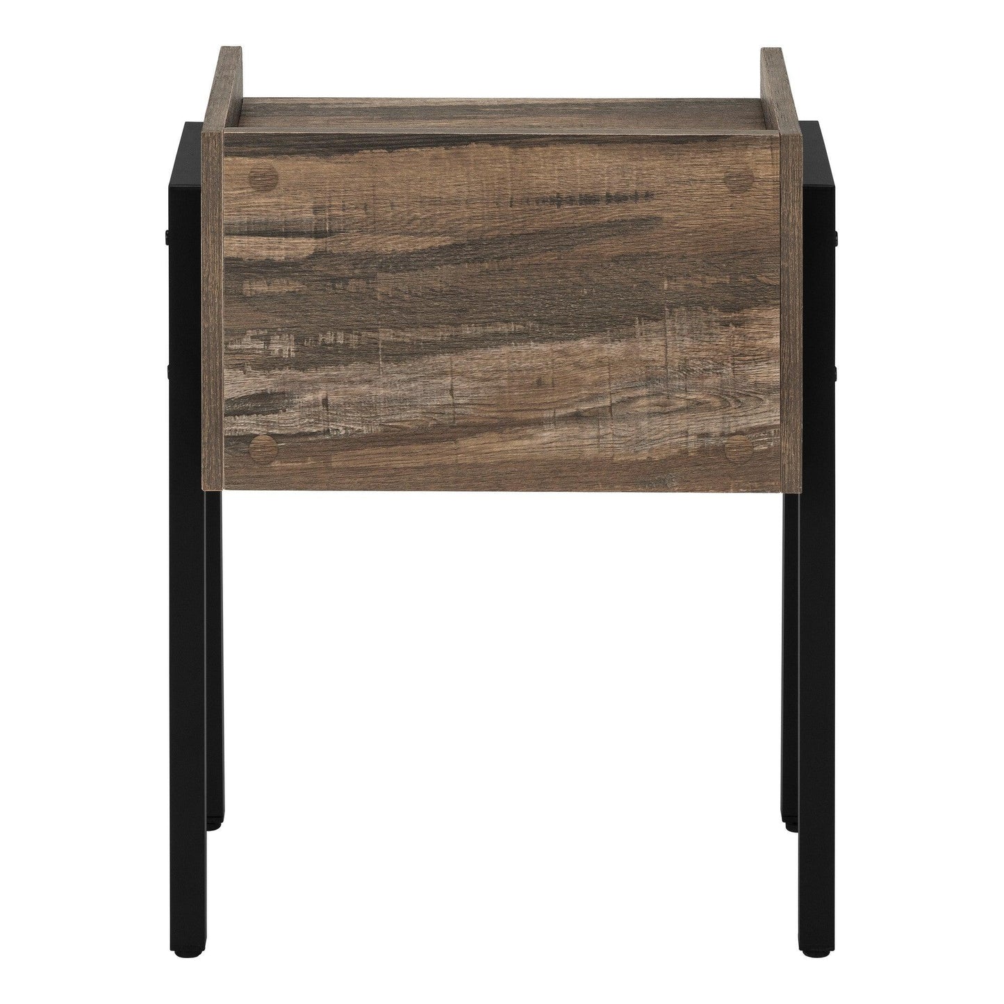 23" Black And Brown End Table With Shelf - FurniFindUSA