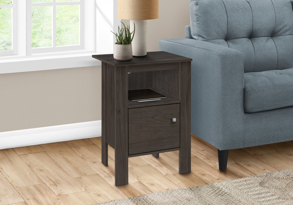 24" Brown Wood Nightstand HomeRoots