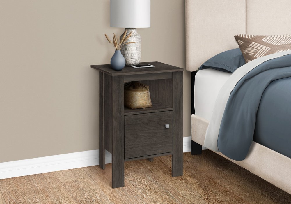 24" Brown Wood Nightstand HomeRoots