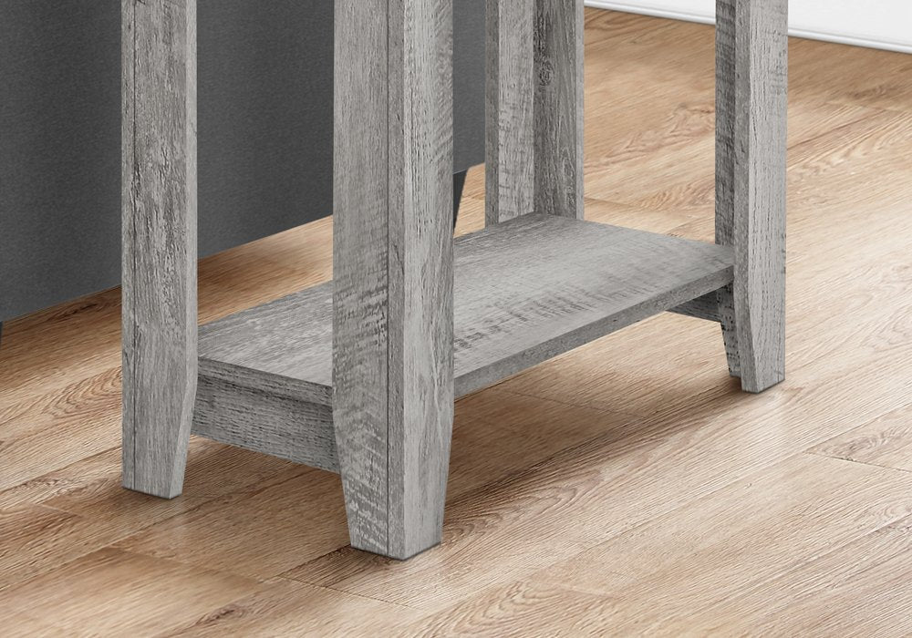 22" Gray Wood End Table With Shelf HomeRoots