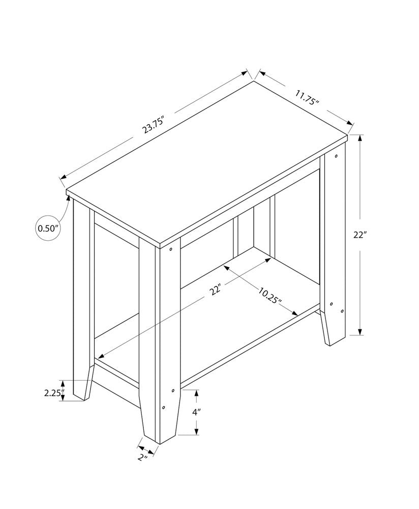 22" Gray Wood End Table With Shelf HomeRoots