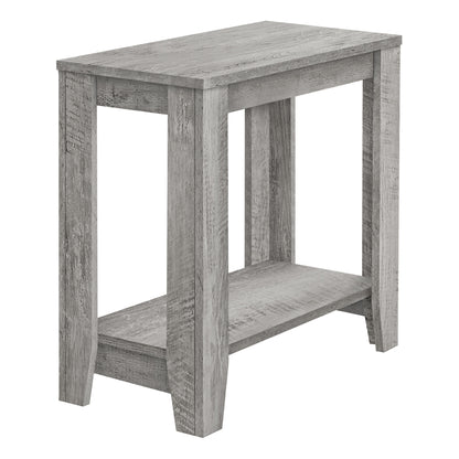 22" Gray Wood End Table With Shelf