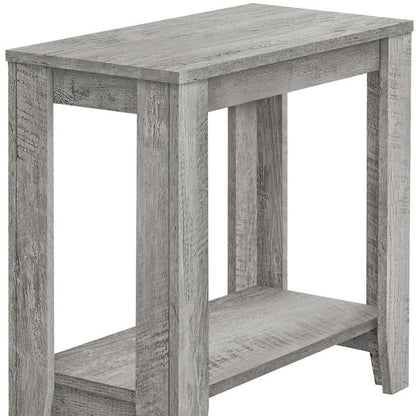 22" Gray Wood End Table With Shelf HomeRoots