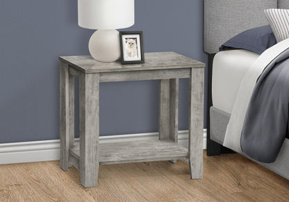 22" Gray Wood End Table With Shelf HomeRoots
