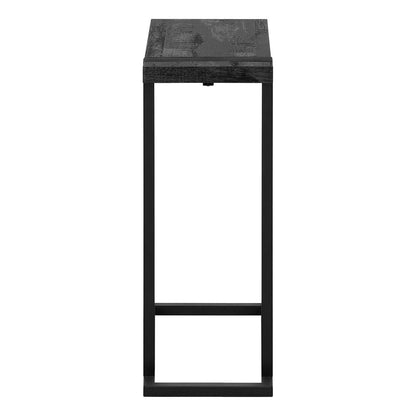 25" Black Distressed Wood and Iron End Table HomeRoots