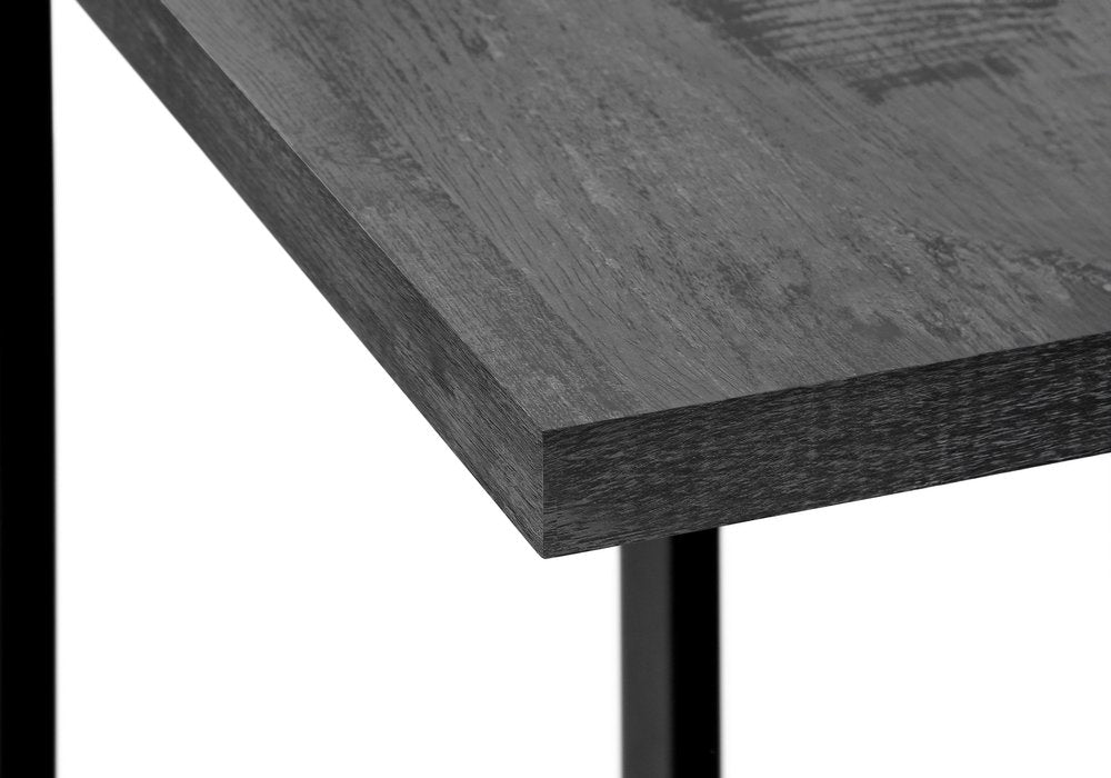 25" Black Distressed Wood and Iron End Table HomeRoots