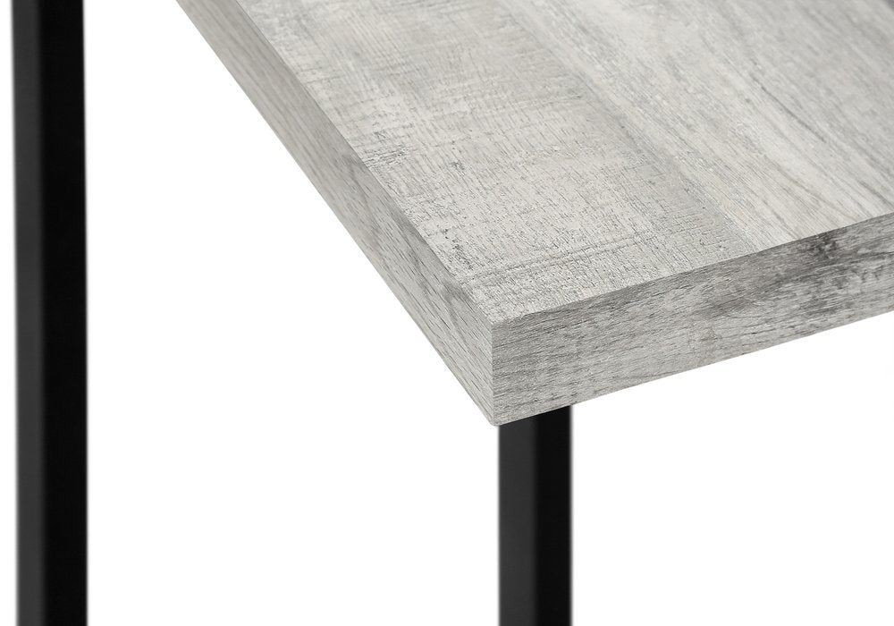 25" Black Distressed Wood and Iron End Table — view 17