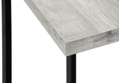 25" Black Distressed Wood and Iron End Table HomeRoots