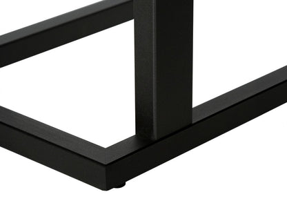 25" Black Distressed Wood and Iron End Table HomeRoots