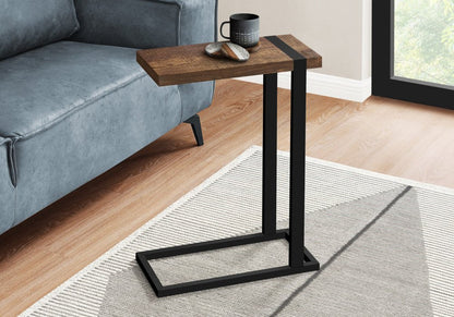 25" Black Distressed Wood and Iron End Table HomeRoots