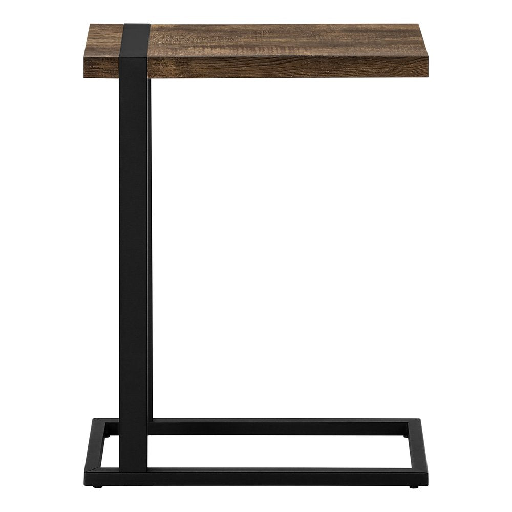 25" Black Distressed Wood and Iron End Table HomeRoots