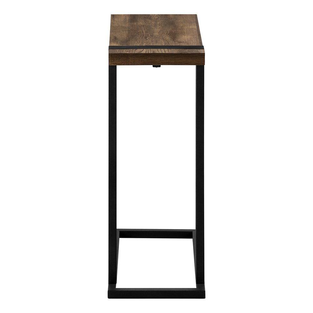 25" Black Distressed Wood and Iron End Table — view 26