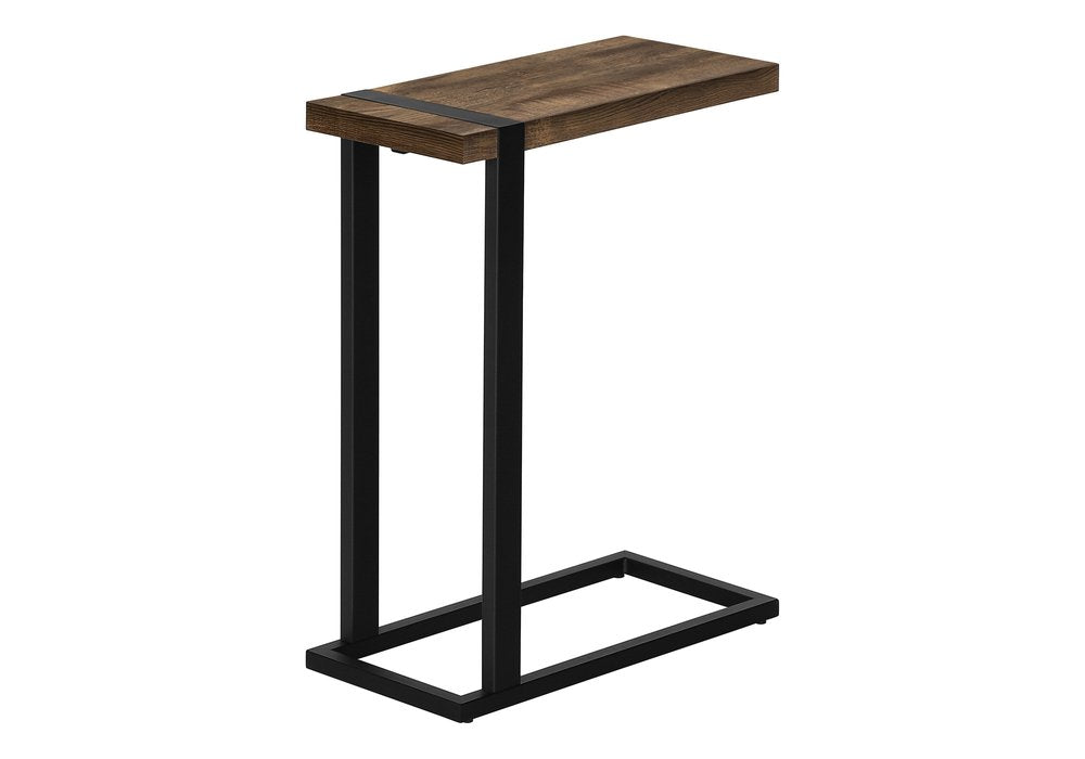25" Black Distressed Wood and Iron End Table — view 25
