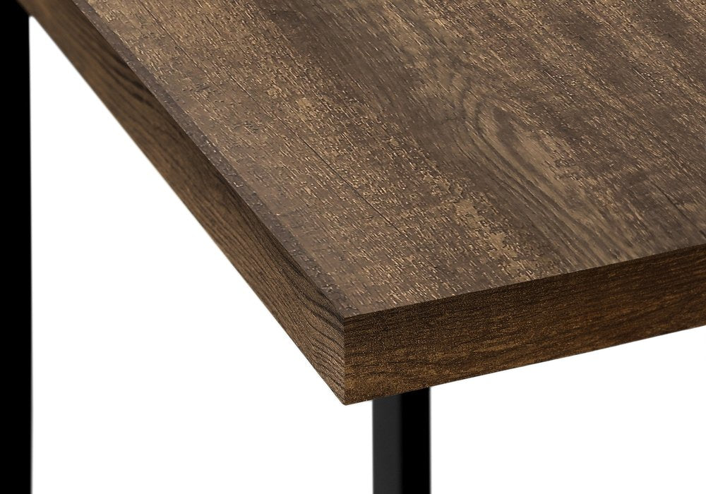 25" Black Distressed Wood and Iron End Table HomeRoots