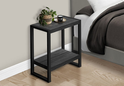 24" Black End Table With Shelf HomeRoots