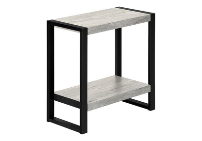 24" Black And Gray End Table With Shelf HomeRoots