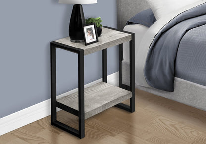 24" Black And Gray End Table With Shelf HomeRoots