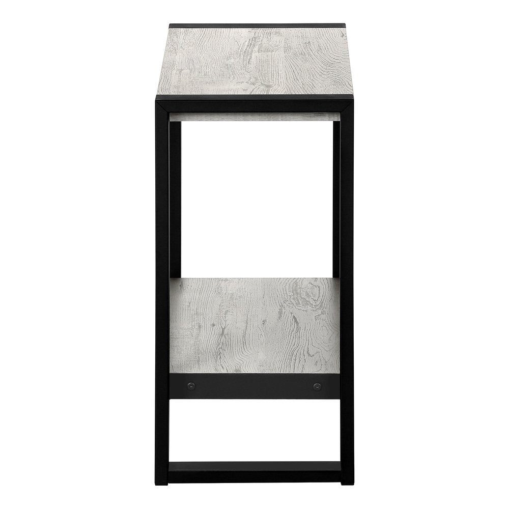 24" Black And Gray End Table With Shelf HomeRoots