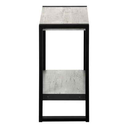 24" Black And Gray End Table With Shelf HomeRoots