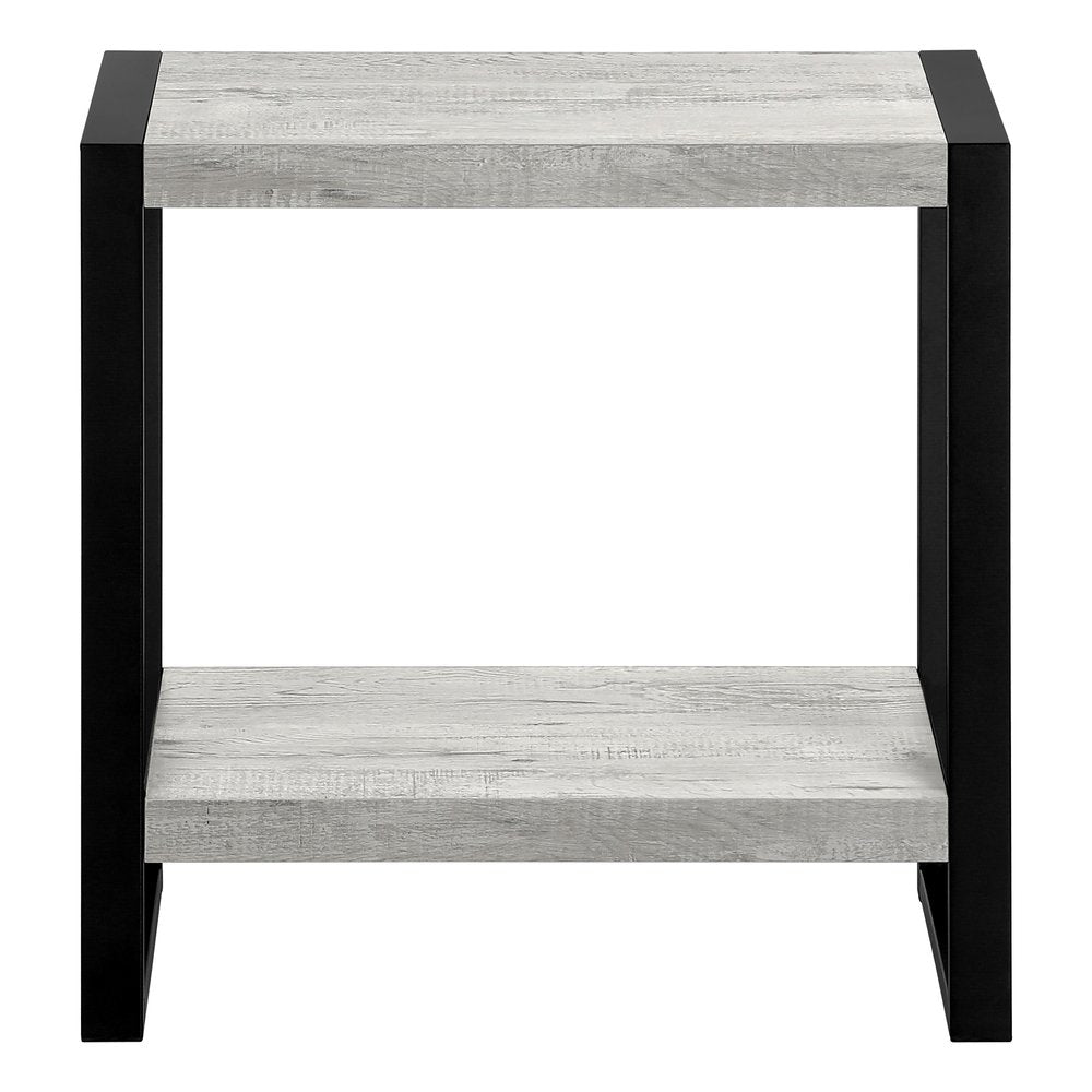 24" Black And Gray End Table With Shelf HomeRoots