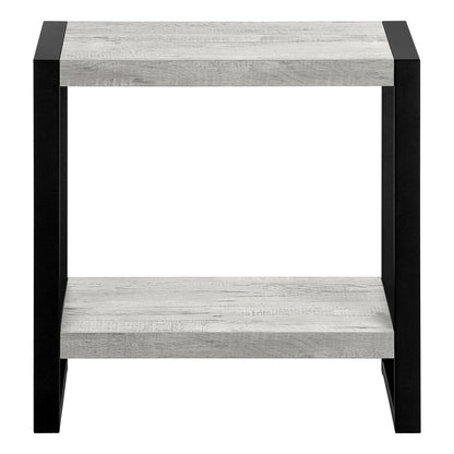 24" Black And Gray End Table With Shelf HomeRoots