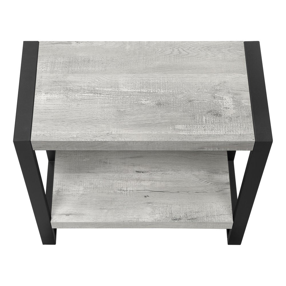 24" Black And Gray End Table With Shelf HomeRoots