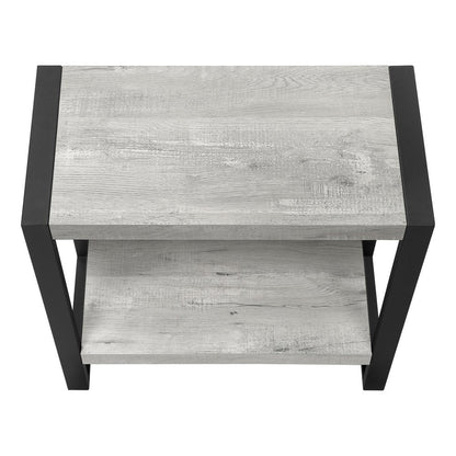 24" Black And Gray End Table With Shelf HomeRoots