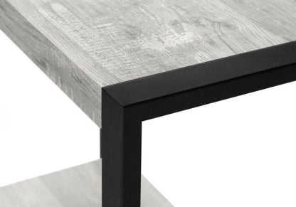 24" Black And Gray End Table With Shelf HomeRoots