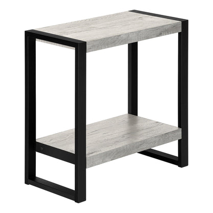 24" Black And Gray End Table With Shelf - FurniFindUSA